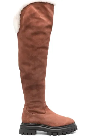 Stuart Weitzman Bedford lårhöga stövlar i mocka