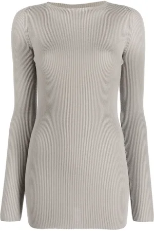 Rick Owens Ribbad tröja med utsnitt