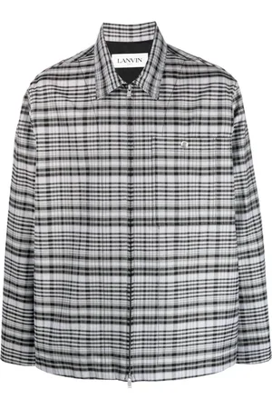 Lanvin Rutig jacka med huva