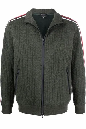 Giorgio Armani Stickad tröja med broderad logotyp