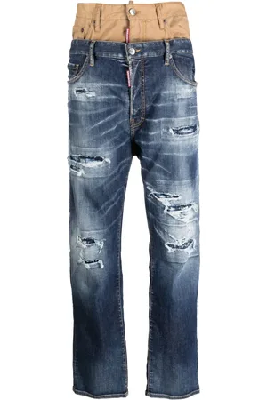 Dsquared2 Slitna jeans med dubbel midja
