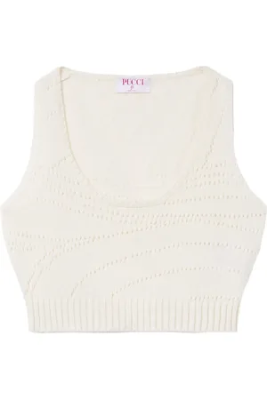 Puccini Pointellestickad kashmirtopp