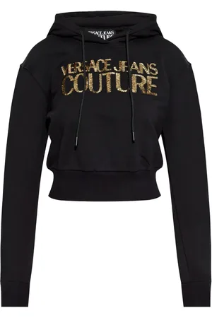 VERSACE Hoodie med paljettlogotyp