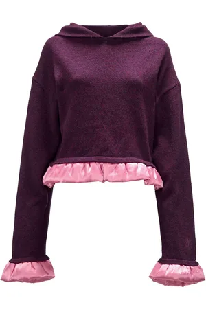 J.W.Anderson Kort hoodie med satinkant
