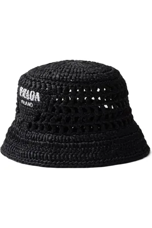 Prada Virkad fiskehatt med logotyp