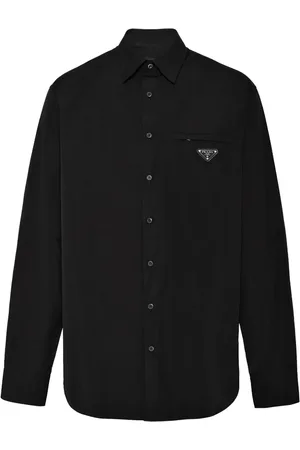 Prada Skjorta med triangelformad logotyp