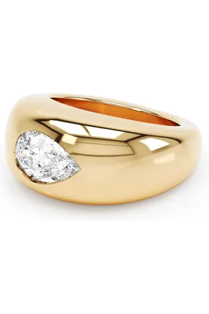 LOEV Curve diamantring i 18K återvunnet gult guld