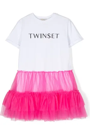 Twin-Set Tyllklänning med logotyp