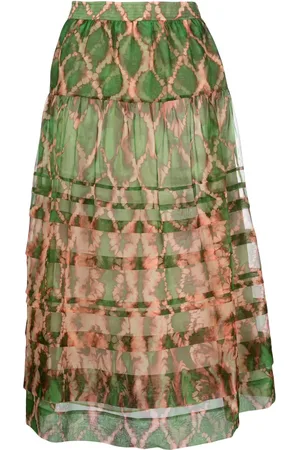 ULLA JOHNSON Dimitria midikjol med lagerdesign