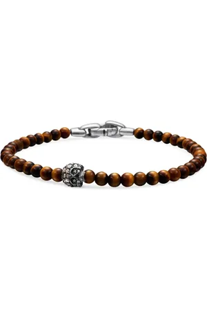 David Yurman Memento Mori Skull armband i sterlingsilver (4 mm)