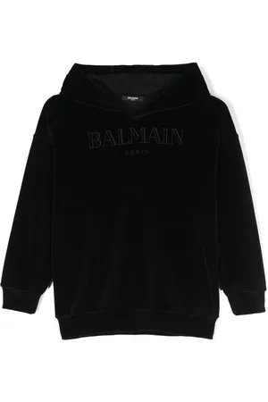 Balmain Hoodie med broderad logotyp