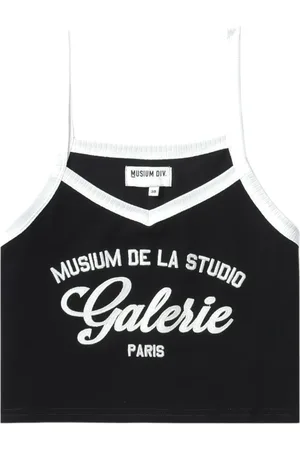 Musium Div. Croptop med broderad logotyp
