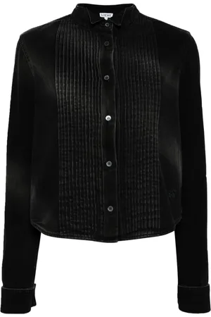 Loewe Plisserad jeansskjorta