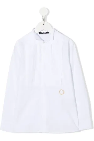 Balmain Smokingskjorta med plisserad detalj