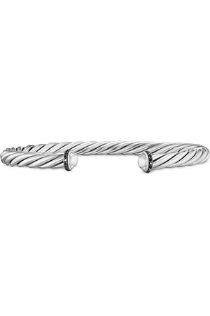 David Yurman Cable Cuff diamantarmband i sterlingsilver (6 mm)