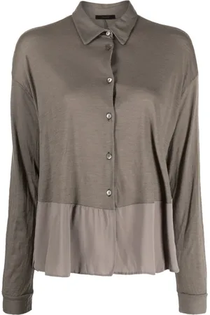 TRANSIT Blus med trubbig krage
