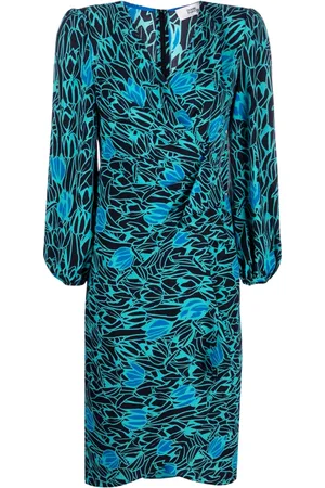 Diane von Furstenberg Thanatos midiklänning med tulpantryck