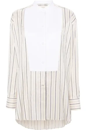 Stella McCartney Randig skjorta med kontrastpanel