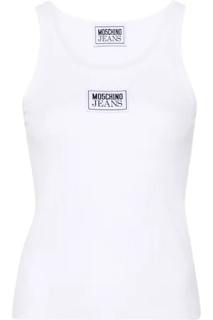 Moschino Ribbat linne med logotyp