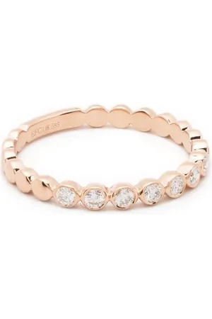 EF Collection Skiktad ring i 14K roséguld med tre diamanter