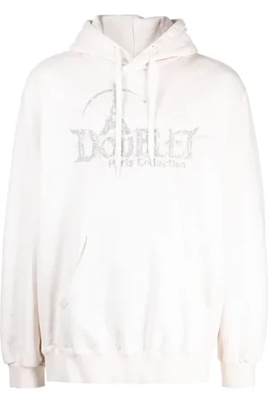 DOUBLET Hoodie med logotyp