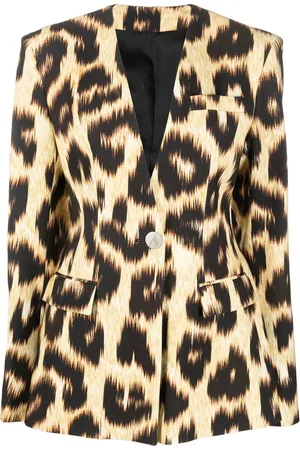 The Attico Louise leopardmönstrad blazer