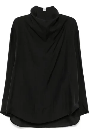 Totême Blus med trattformad krage