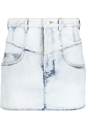 Isabel Marant Kort jeanskjol med fransar