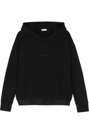 Saint Laurent Hoodie med broderad logotyp