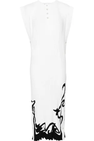 Lanvin Plisserad midiklänning