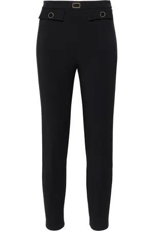 Elisabetta Franchi Smala byxor med logotypplakett