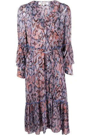 Diane von Furstenberg Ormskinnsmönstrad omlottklänning