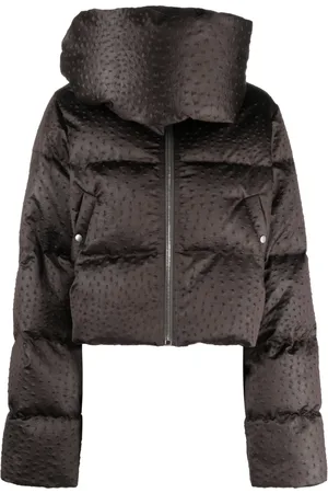 Rick Owens Puffjacka med trattformad krage