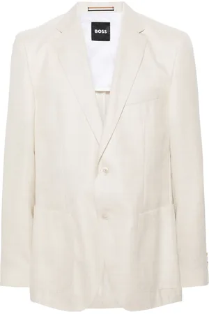 HUGO BOSS Enkelknäppt blazer med trubbigt slag