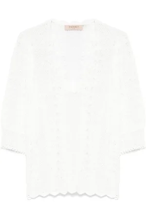 Twin-Set Glesstickad blus
