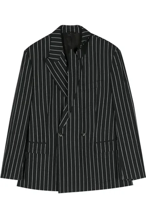 Marina Yee Randig dubbelknäppt blazer