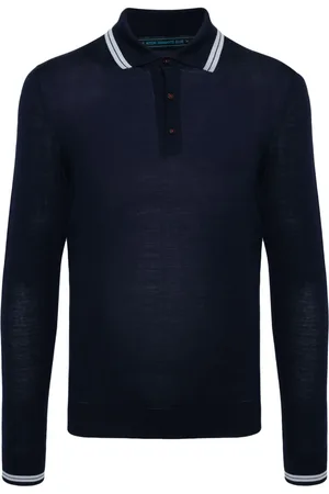 Kiton Stickad pikétröja
