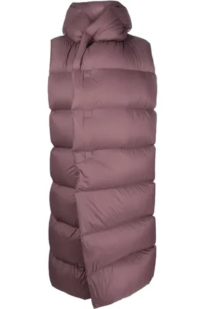 Rick Owens Quiltad väst med huva