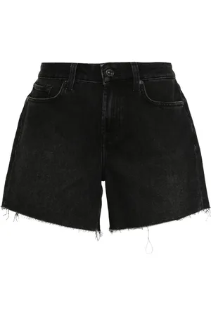 7 for all Mankind Jeansshorts med osydd fåll