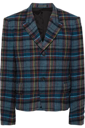YOHJI YAMAMOTO Skotskrutig blazer