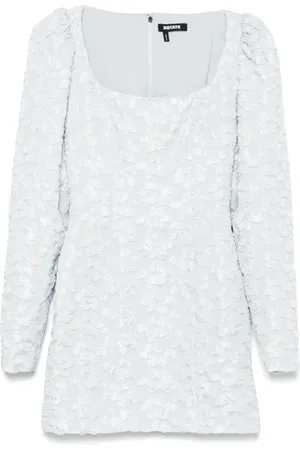 ROTATE Långärmad miniklänning i jacquard