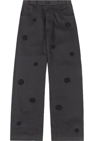 SONG FOR THE MUTE Jeans med blomsterbrodyr