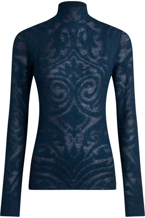 Etro Tröja i jacquard med rullkrage