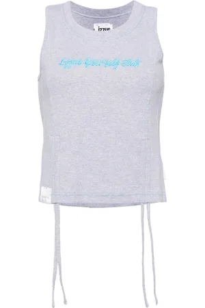 Izzue ärmlös topp med broderad slogan