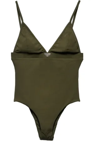 Prada Finribbad baddräkt med logotyp