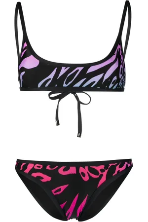 The Attico Tonad djurmönstrad bikini
