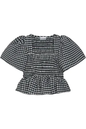 Ganni Rutig blus