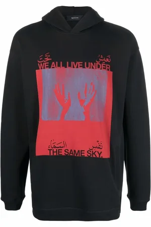 QASIMI Hoodie med grafiskt tryck