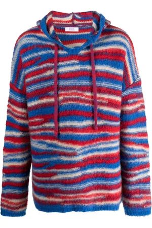 ERL Finstickad randig hoodie