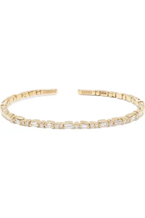 Suzanne Kalan Thin Mix diamantarmband i 18K gult guld